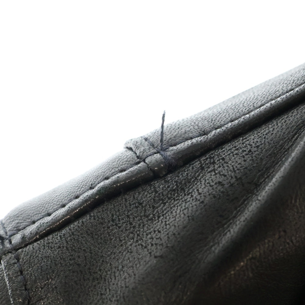 Lewis Leathers(ルイスレザー) 441TR CYCLONE JACKET サイクロン タータンチェック タイトフィット シープスキンダブルライダースジャケット ブラック