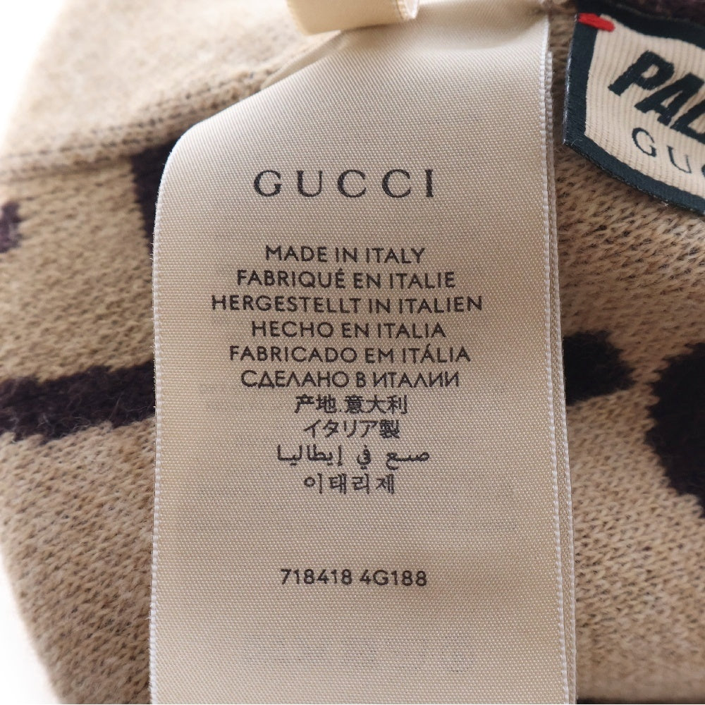 Palace Skateboards(パレススケートボーズ) 22AW×GUCCI Wool Large GG-P Beanie グッチ ラージロゴビーニー ニットキャップ 718418 4G188 ベージュ