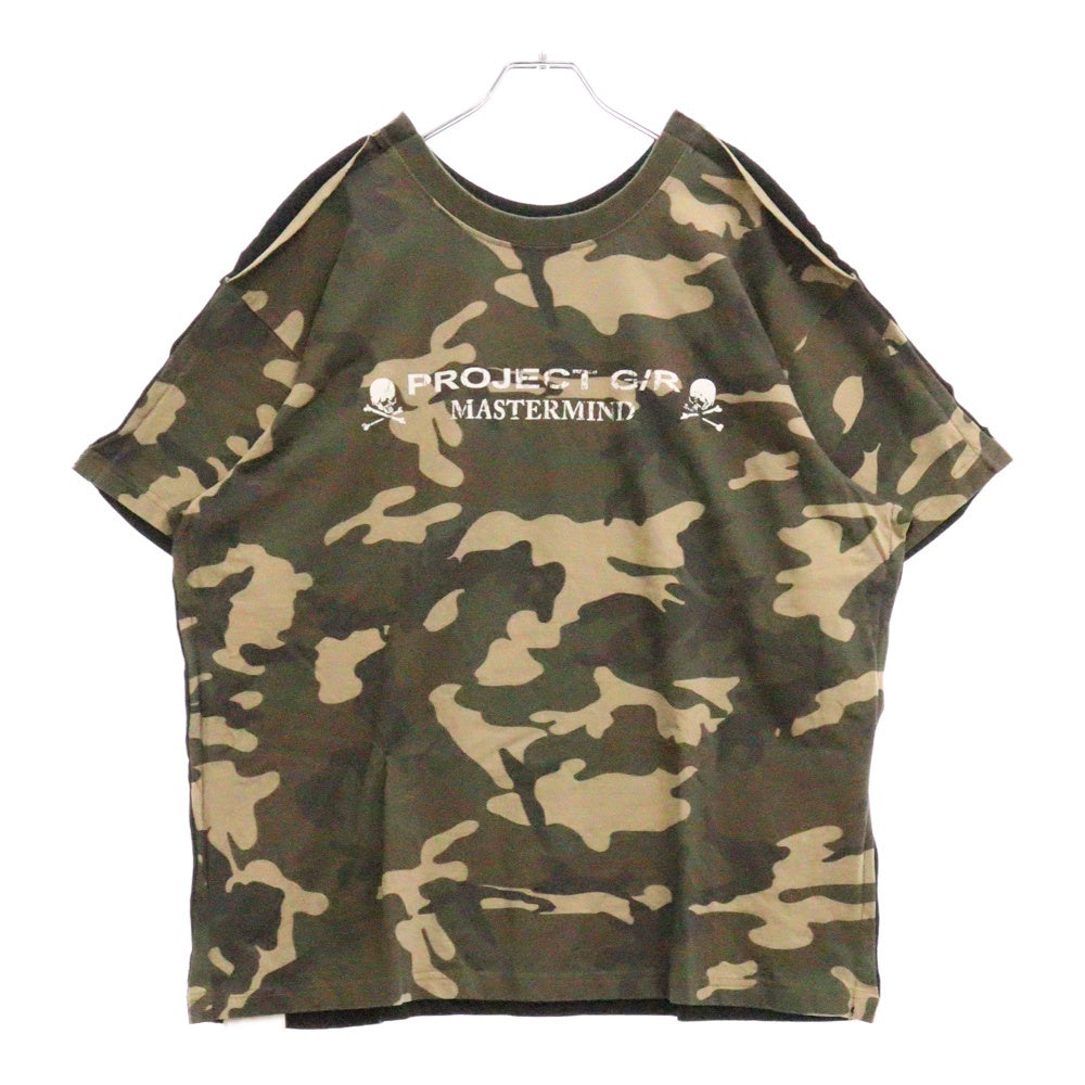 PROJECT G/R(プロジェクトジーアール) 25SS×mastermind JAPAN TWO FACED OUTSEAM T-SHIRT マスターマインドジャパン ツーフェイスアウトシーム 半袖Tシャツ PG25SSMJ02 ブラック/カーキ