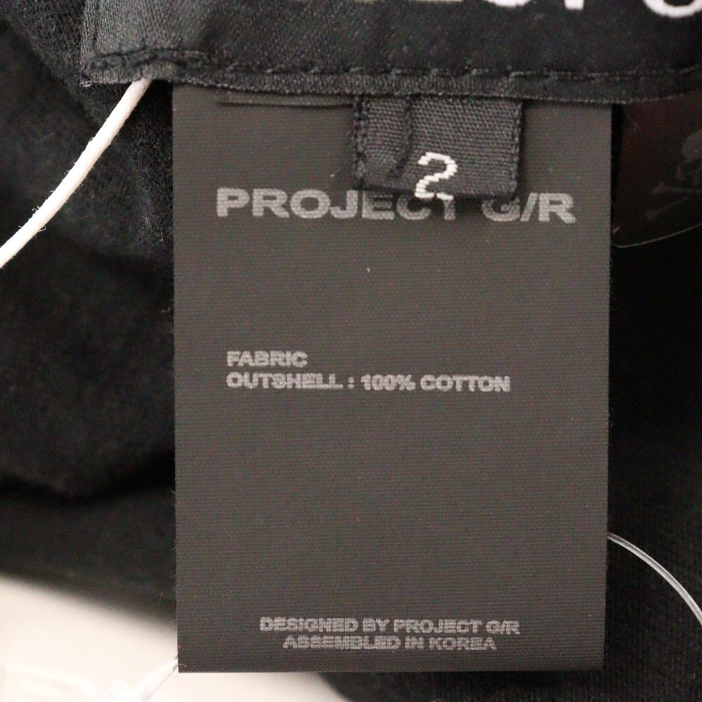 PROJECT G/R(プロジェクトジーアール) 25SS×mastermind JAPAN TWO FACED OUTSEAM T-SHIRT マスターマインドジャパン ツーフェイスアウトシーム 半袖Tシャツ PG25SSMJ02 ブラック/カーキ