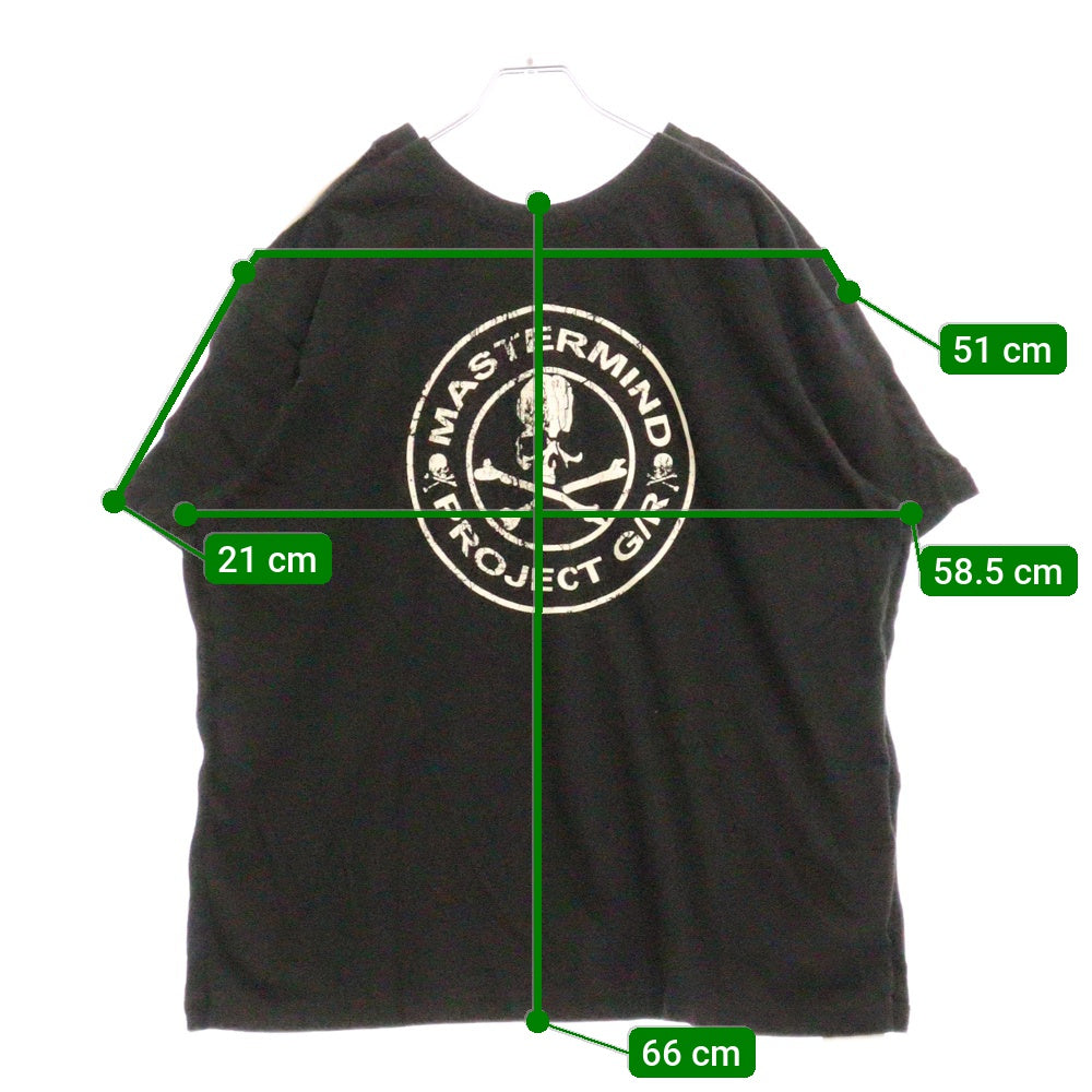 PROJECT G/R(プロジェクトジーアール) 25SS×mastermind JAPAN TWO FACED OUTSEAM T-SHIRT マスターマインドジャパン ツーフェイスアウトシーム 半袖Tシャツ PG25SSMJ02 ブラック/カーキ