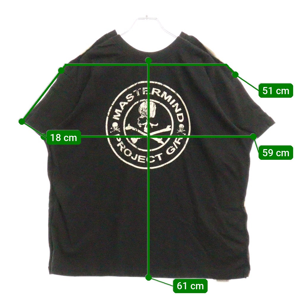 PROJECT G/R(プロジェクトジーアール) 25SS×mastermind JAPAN TWO FACED OUTSEAM T-SHIRT マスターマインドジャパン ツーフェイスアウトシーム 半袖Tシャツ PG25SSMJ02 ブラック/カーキ