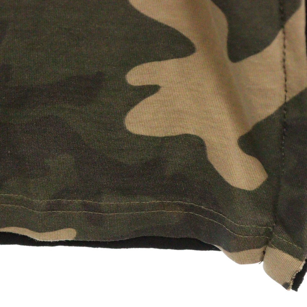 PROJECT G/R(プロジェクトジーアール) 25SS×mastermind JAPAN TWO FACED OUTSEAM T-SHIRT マスターマインドジャパン ツーフェイスアウトシーム 半袖Tシャツ PG25SSMJ02 ブラック/カーキ