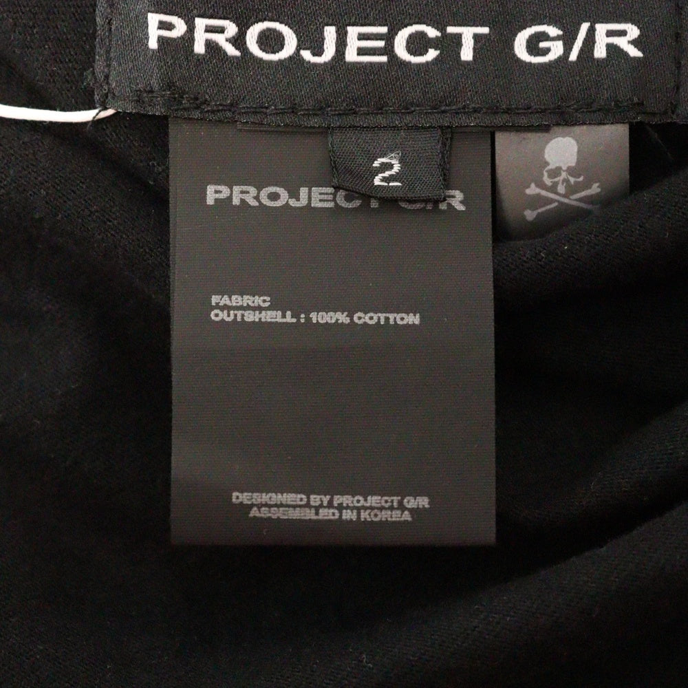 PROJECT G/R(プロジェクトジーアール) 25SS×mastermind JAPAN TWO FACED OUTSEAM T-SHIRT マスターマインドジャパン ツーフェイスアウトシーム 半袖Tシャツ PG25SSMJ02 ブラック/カーキ