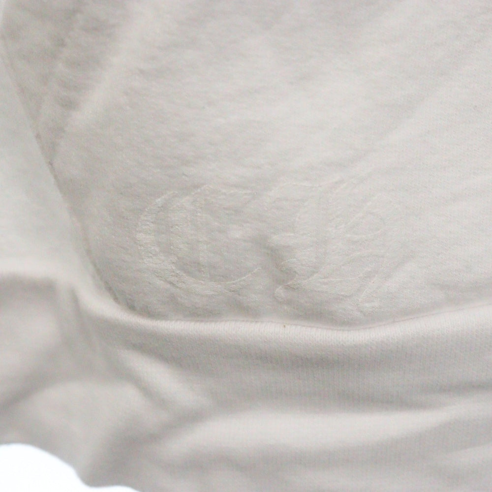 CHROME HEARTS(クロムハーツ) SWTSHRT PLVR バックホースシュー袖フローラルクロスプルオーバーパーカー ホワイト