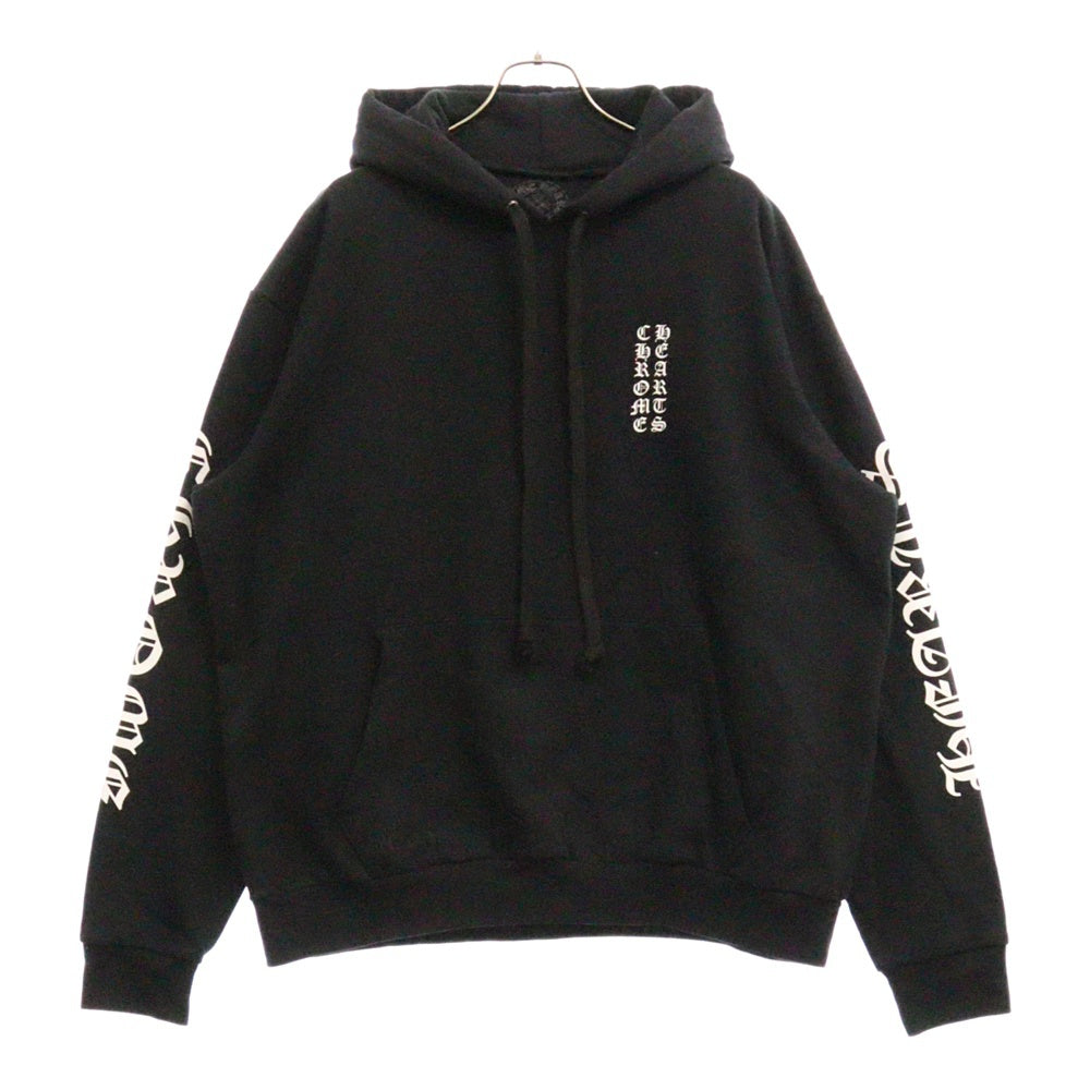 CHROME HEARTS(クロムハーツ) SWTSHRT PLVR アームロゴプリントプルオーバーパーカー ブラック