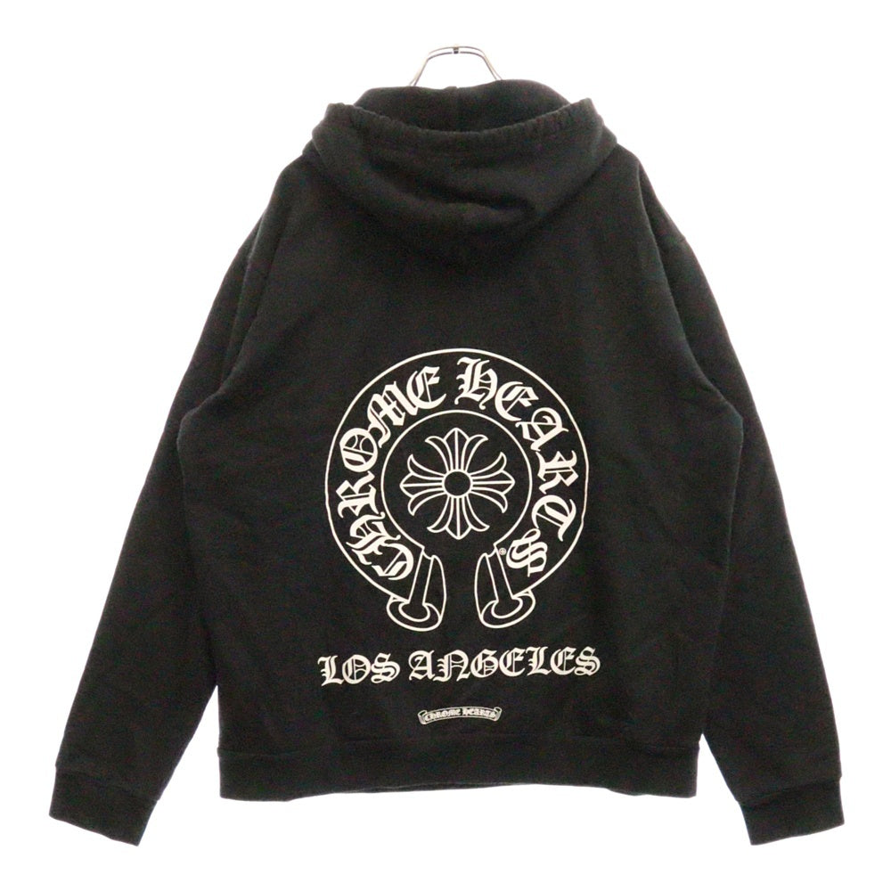 CHROME HEARTS(クロムハーツ) SWTSHRT PLVR プルオーバーパーカー ラスベガス限定ホースシュープリントプルオーバーパーカー ブラック