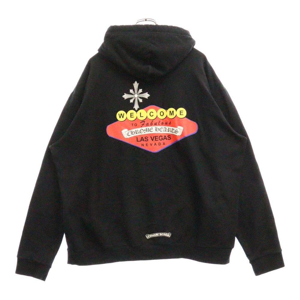 CHROME HEARTS(クロムハーツ) Las Vegas Limited SWTSHRT PLVR ラスベガスリミテッド バックプリント プルオーバーパーカー ブラック