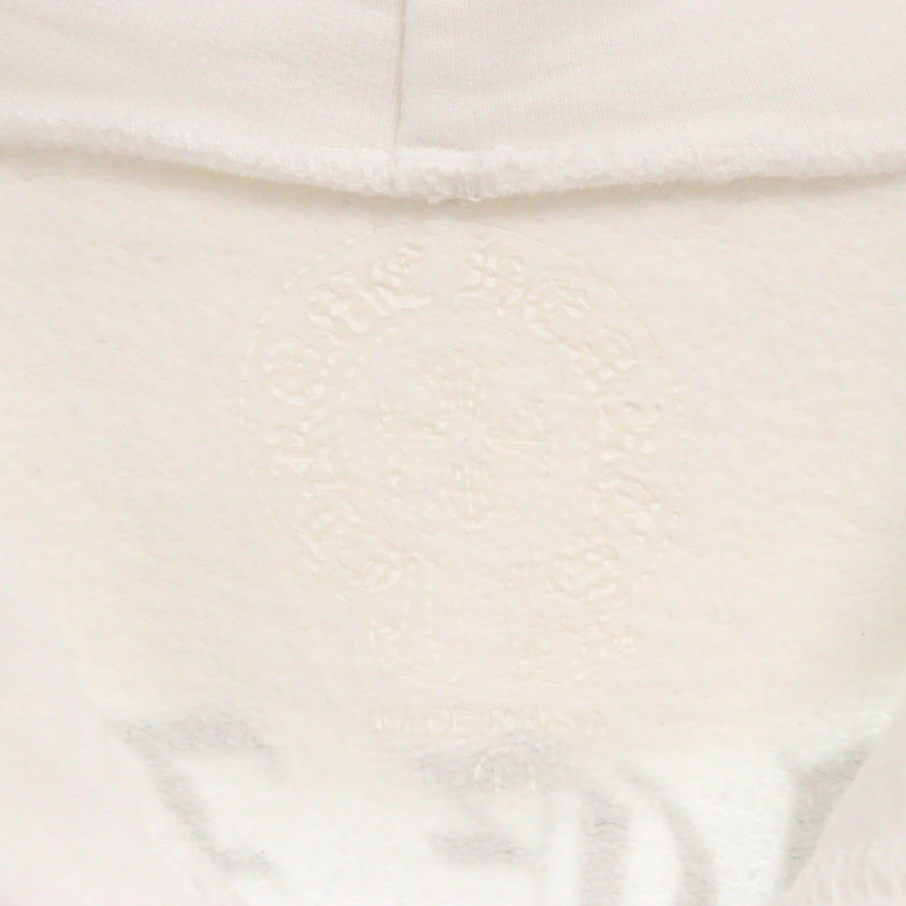 CHROME HEARTS(クロムハーツ) SWTSHRT HD ZIP T BAR バックアーチロゴプリント USA ジップパーカー ホワイト