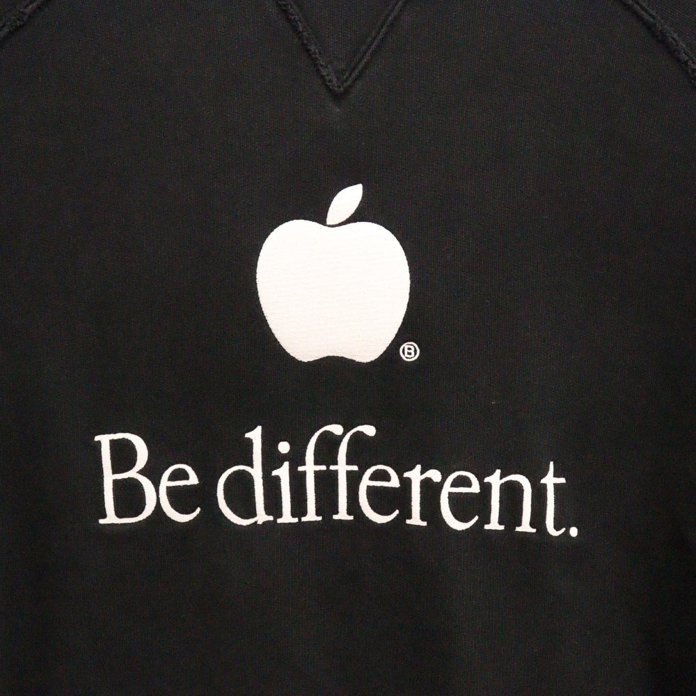 BALENCIAGA(バレンシアガ) 22AW Be Different Popover Hoody アップルロゴ ヴィンテージ加工レイヤードプルオーバーフーディーパーカー 720406 TNVB4 ブラック/ネイビー