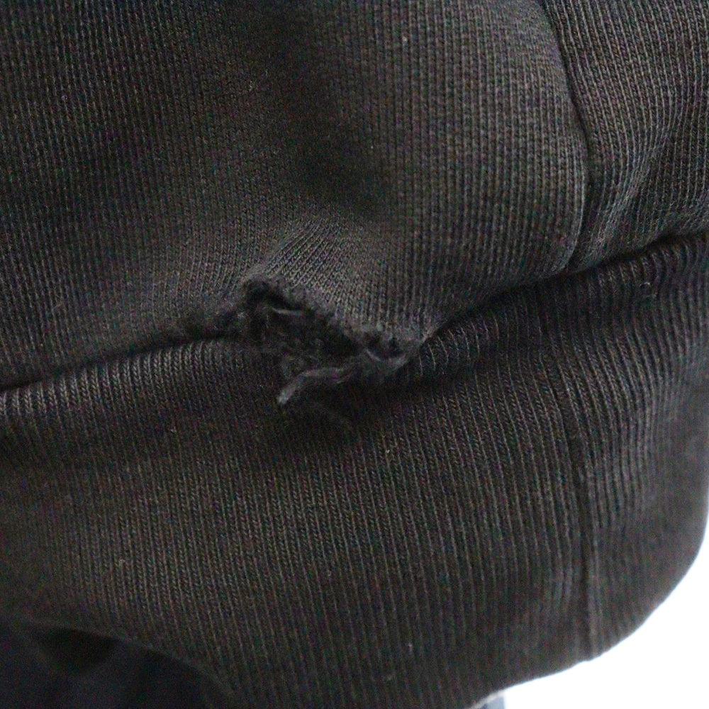 BALENCIAGA(バレンシアガ) 22AW Be Different Popover Hoody アップルロゴ ヴィンテージ加工レイヤードプルオーバーフーディーパーカー 720406 TNVB4 ブラック/ネイビー