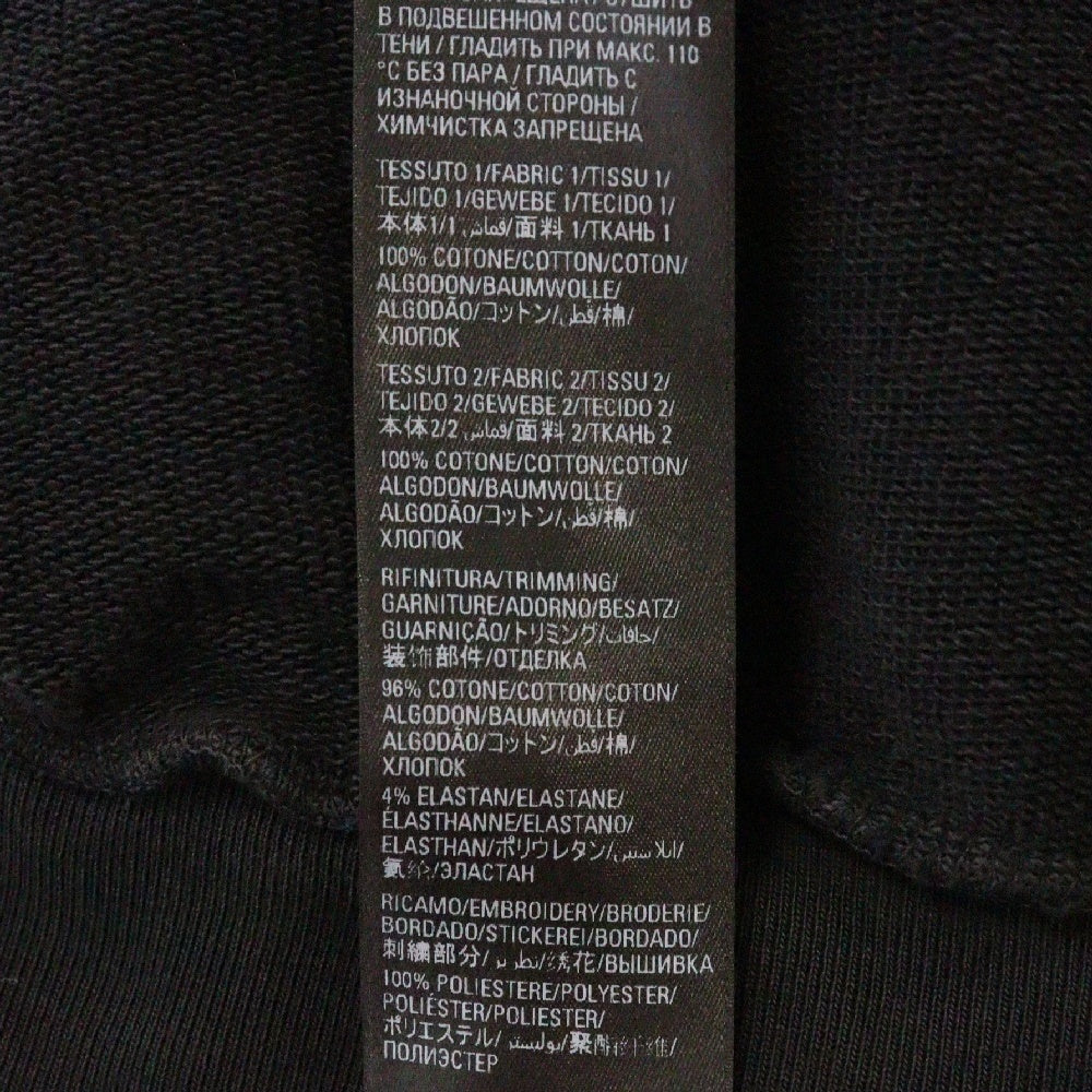 BALENCIAGA(バレンシアガ) 22AW Be Different Popover Hoody アップルロゴ ヴィンテージ加工レイヤードプルオーバーフーディーパーカー 720406 TNVB4 ブラック/ネイビー