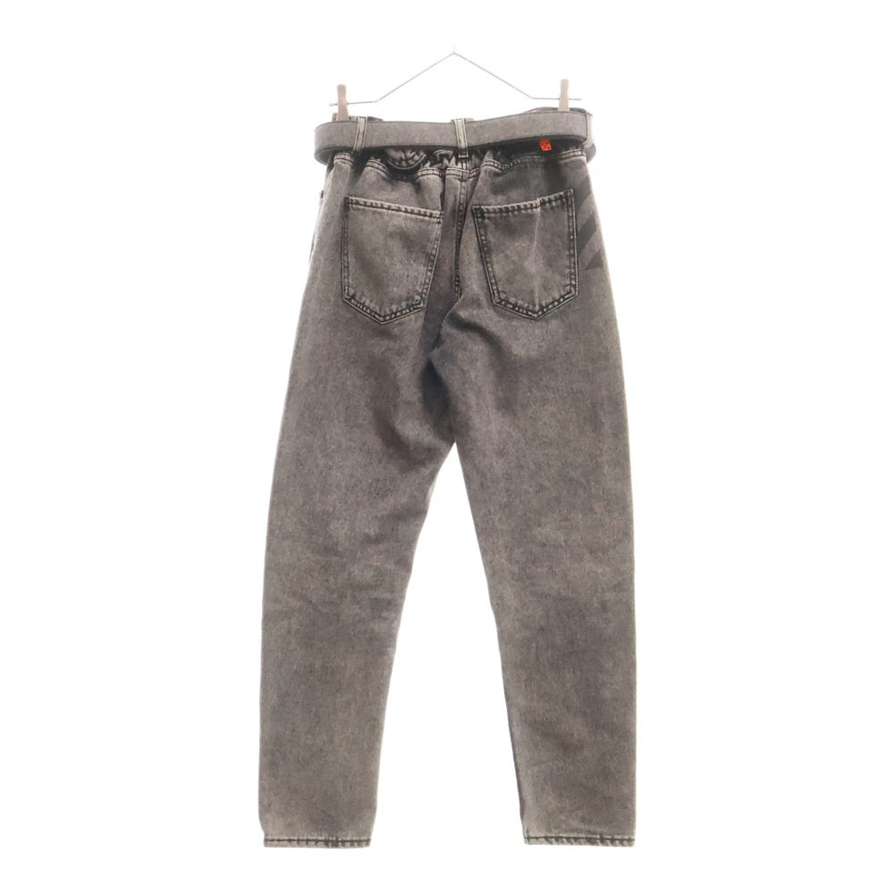OFF-WHITE(オフホワイト) ベルト付き デニムパンツ OMYA005R20E54027 ブラック