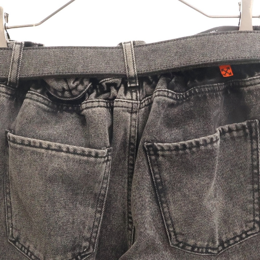 OFF-WHITE(オフホワイト) ベルト付き デニムパンツ OMYA005R20E54027 ブラック