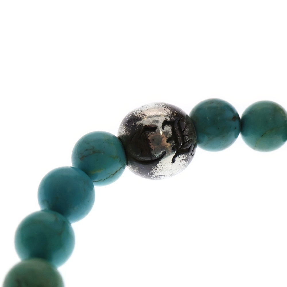CHROME HEARTS(クロムハーツ) 8mm BEAD 8mmビーズブレス ターコイズビーズブレスレット シルバー/ターコイズ