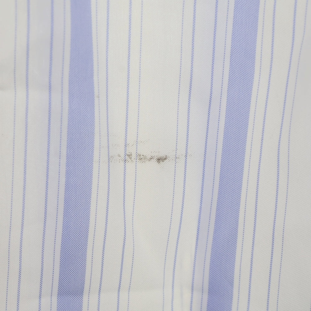 Maison Margiela(メゾンマルジェラ) 21SS ポプリンストライプ長袖シャツ ブラウス S51DL0360 S53682 ホワイト/ブルー レディース