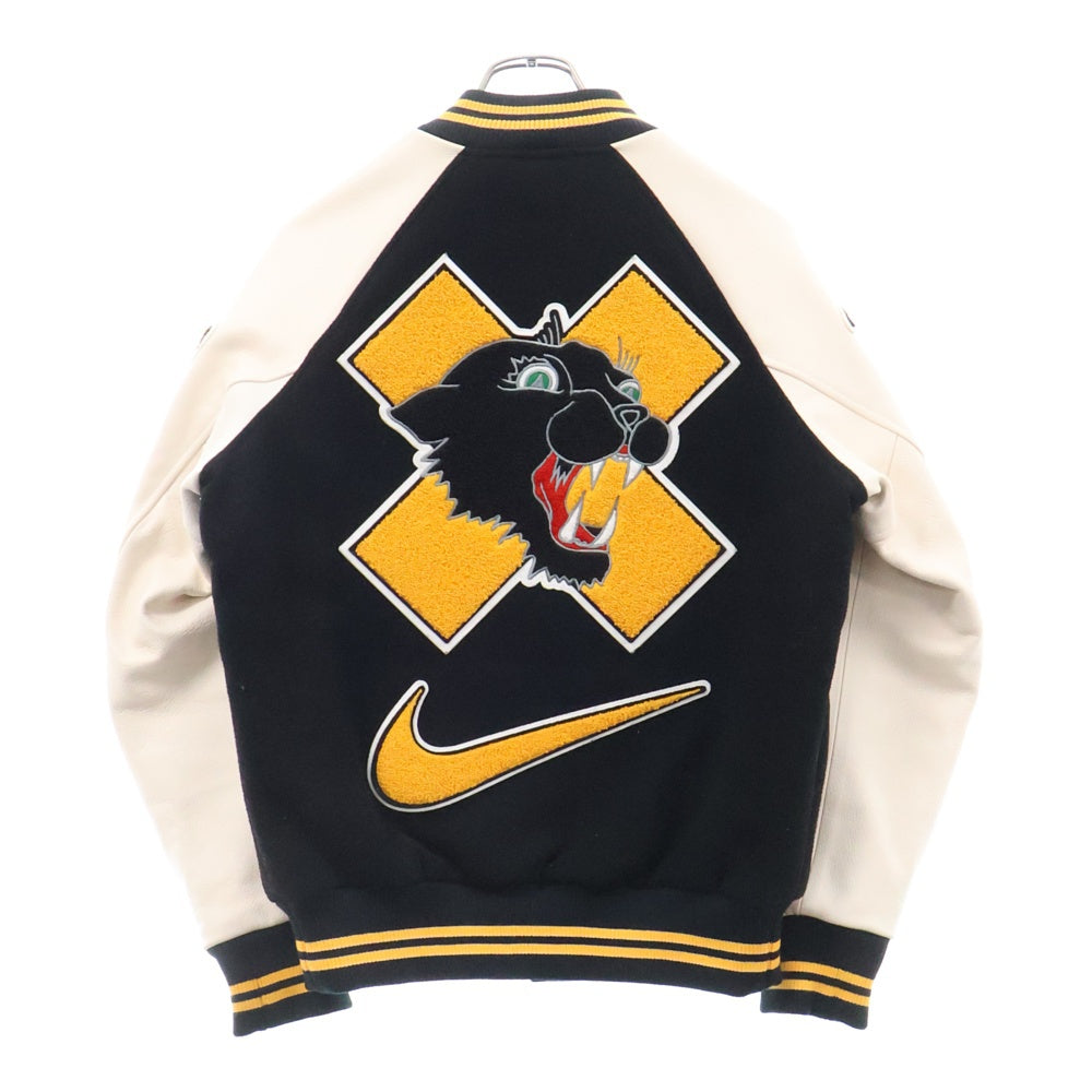 NIKE(ナイキ) ×PATTA VARSITY JACKET パタ バーシティジャケット スタジャン FJ3107-010 ブラック/ホワイト/イエロー