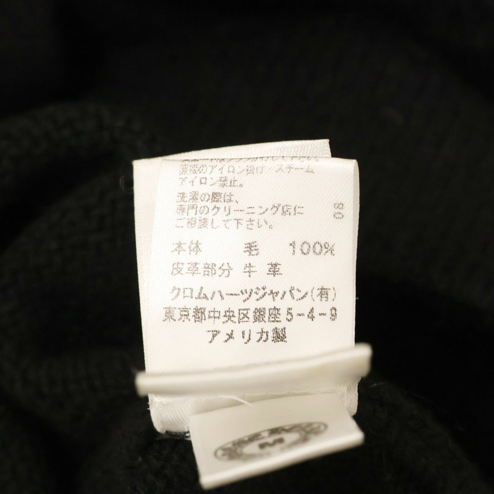 CHROME HEARTS(クロムハーツ) スクロールラベル クロスパッチ付き クロスボールボタン カシミヤニットカーディガン ブラック