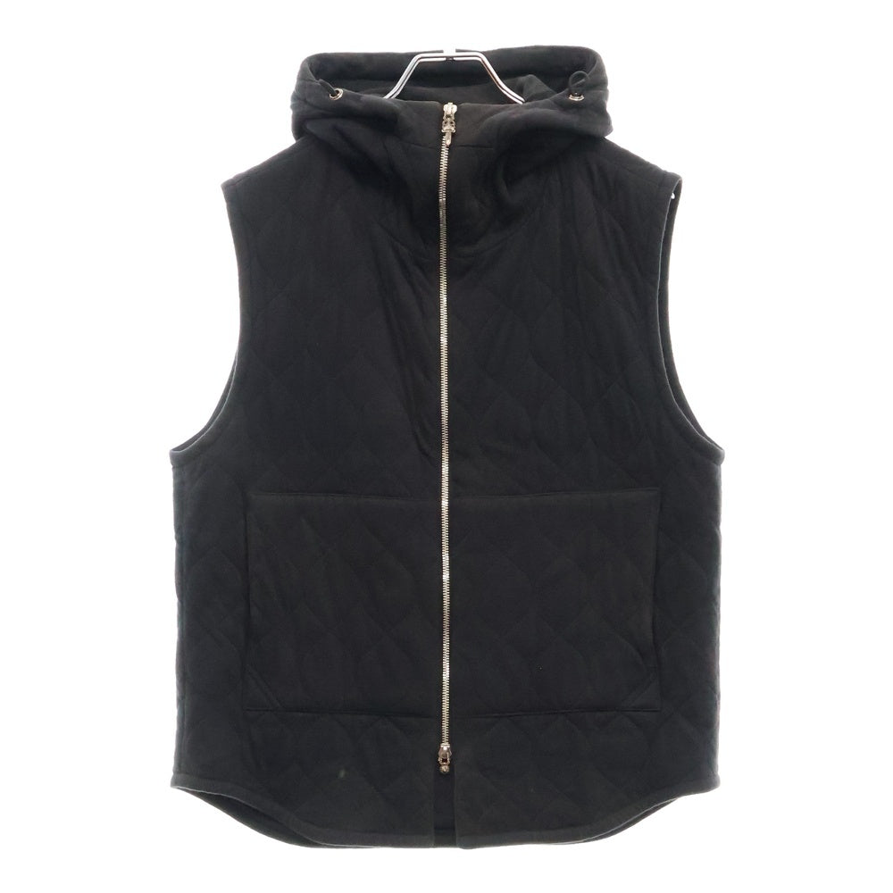CHROME HEARTS(クロムハーツ) ジップアップフーディ キルティング ジレベスト ブラック