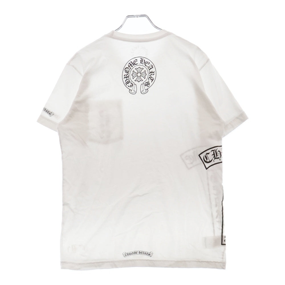 CHROME HEARTS(クロムハーツ) T-BAR バックホースシュープリント 半袖Tシャツ カットソー ホワイト
