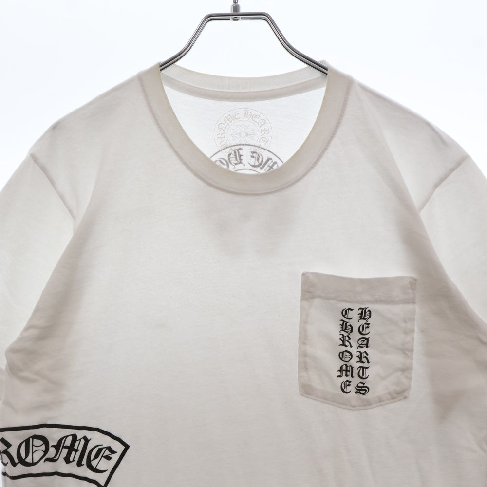 CHROME HEARTS(クロムハーツ) T-BAR バックホースシュープリント 半袖Tシャツ カットソー ホワイト
