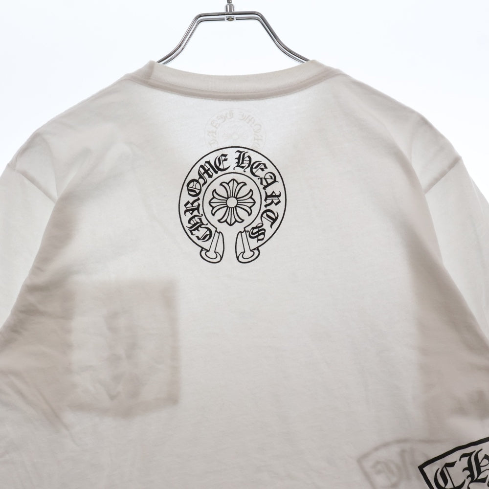 CHROME HEARTS(クロムハーツ) T-BAR バックホースシュープリント 半袖Tシャツ カットソー ホワイト