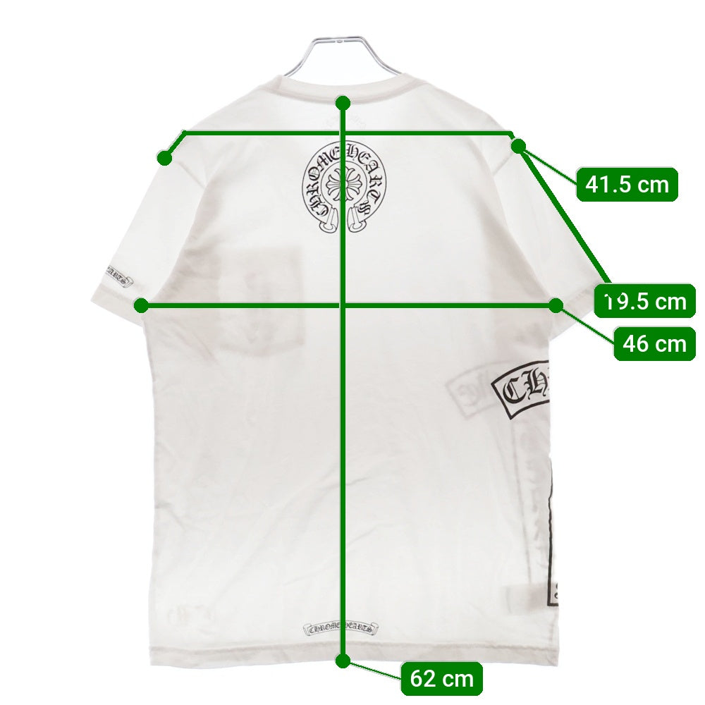 CHROME HEARTS(クロムハーツ) T-BAR バックホースシュープリント 半袖Tシャツ カットソー ホワイト