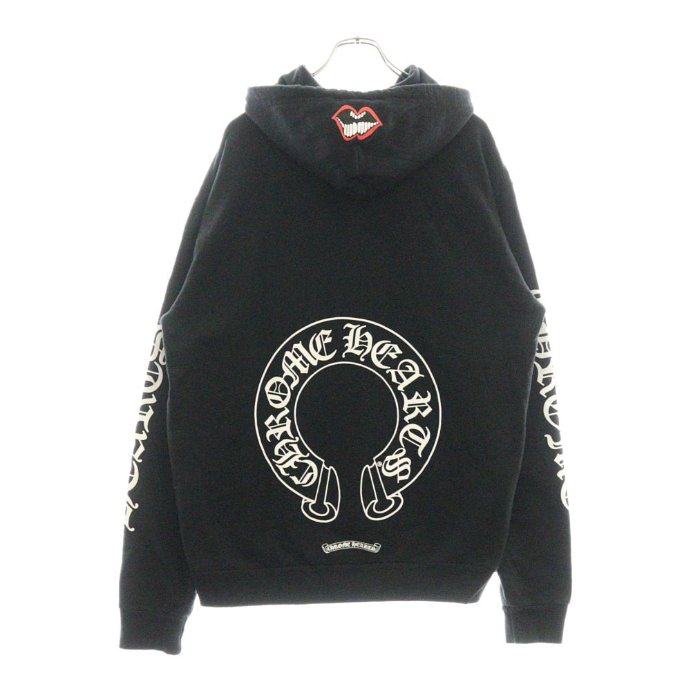 CHROME HEARTS(クロムハーツ) ×MATTY BOY Chomper Horseshoe Hoodie マッティボーイ チョンパーホースシュー スウェット プルオーバーパーカー ブラック