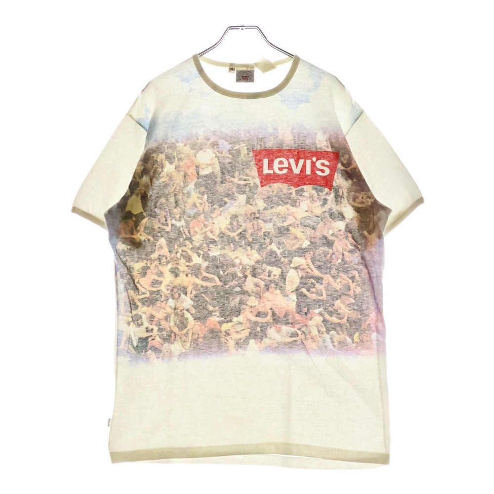 Levi's(リーバイス) 70s WOODSTOCK ウッドストック フォトプリント 半袖Tシャツ カットソー ホワイト