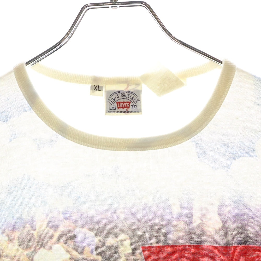 Levi's(リーバイス) 70s WOODSTOCK ウッドストック フォトプリント 半袖Tシャツ カットソー ホワイト