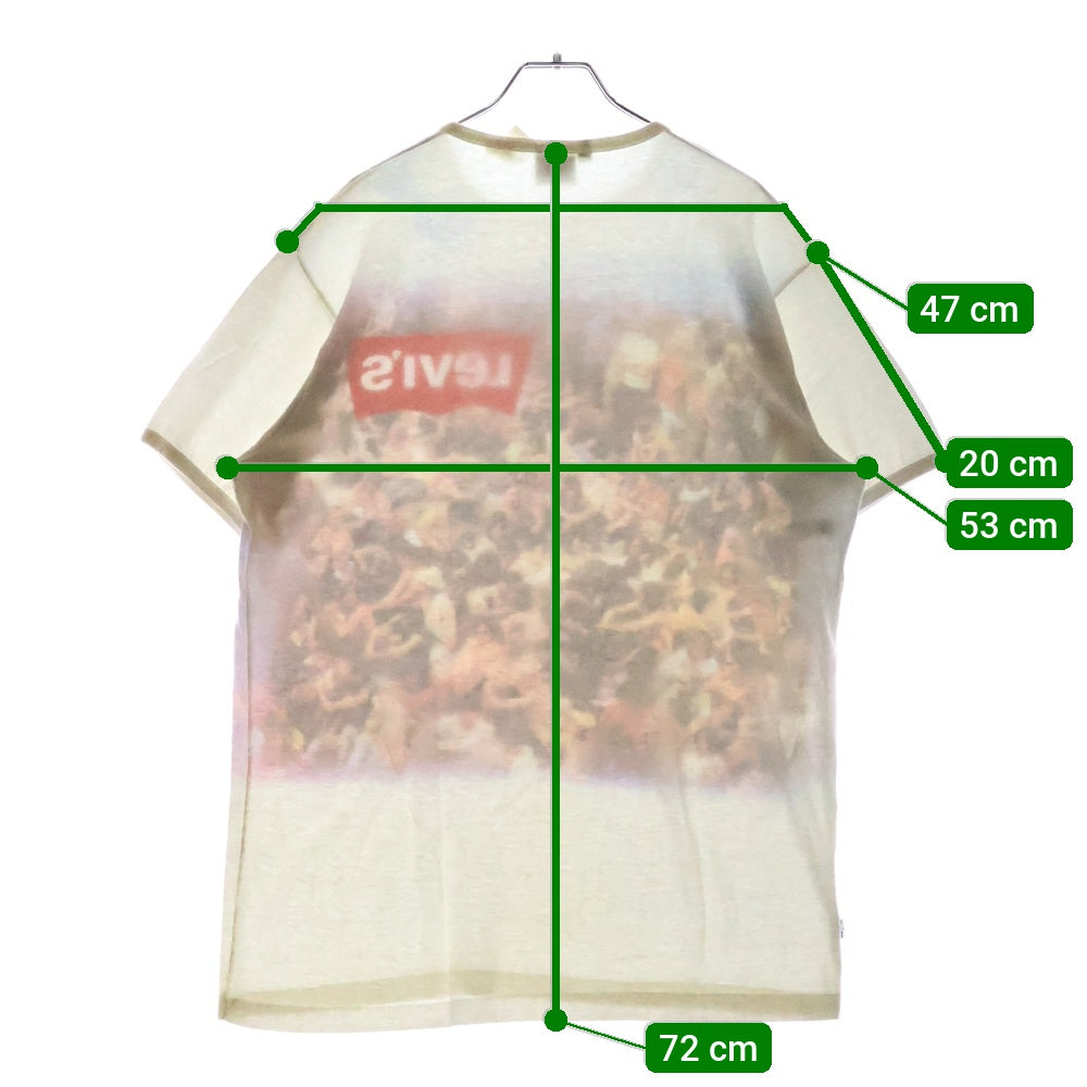 Levi's(リーバイス) 70s WOODSTOCK ウッドストック フォトプリント 半袖Tシャツ カットソー ホワイト