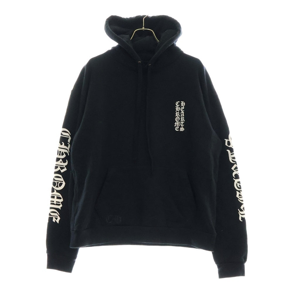 CHROME HEARTS(クロムハーツ) SWTSHRT PLVR アームロゴプリントプルオーバーパーカー ブラック