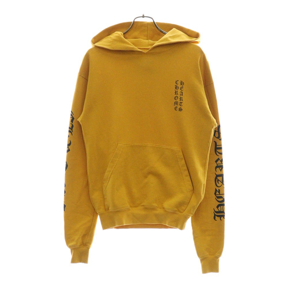 CHROME HEARTS(クロムハーツ) SWTSHRT PLVR アームロゴプリントプルオーバーパーカー イエロー
