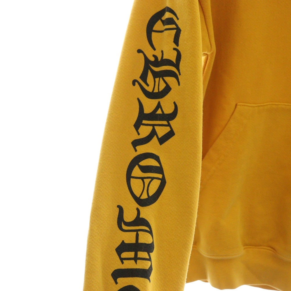 CHROME HEARTS(クロムハーツ) SWTSHRT PLVR アームロゴプリントプルオーバーパーカー イエロー
