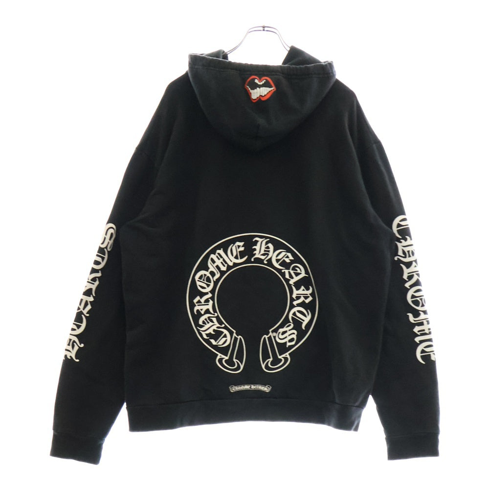 CHROME HEARTS(クロムハーツ) × MATTY BOY Chomper Horseshoe Hoodie マッティボーイ チョンパーホースシュー スウェット プルオーバーパーカー ブラック