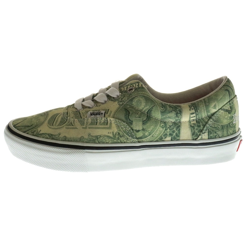 SUPREME(シュプリーム) 23SS×VANS SKATE ERA Dollar Bill Green バンス スケートエラ ダラー総柄ローカットスニーカー VN0A5FC9GRN グリーン US9/27.0cm