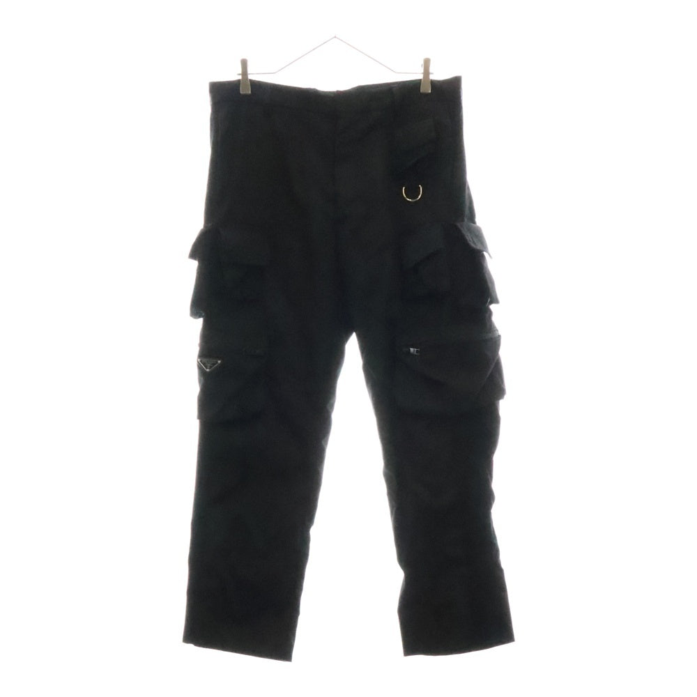 PRADA(プラダ) RE-NYLON GIMMICK SPH395 サイド切替 マルチポケットカーゴロングパンツ ブラック
