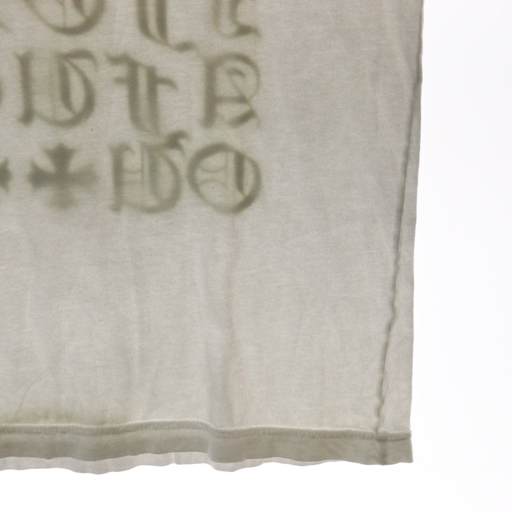 CHROME HEARTS(クロムハーツ) CH T-SHRT 1 バック英字プリント ポケット半袖Tシャツ カットソー ホワイト/イエロー