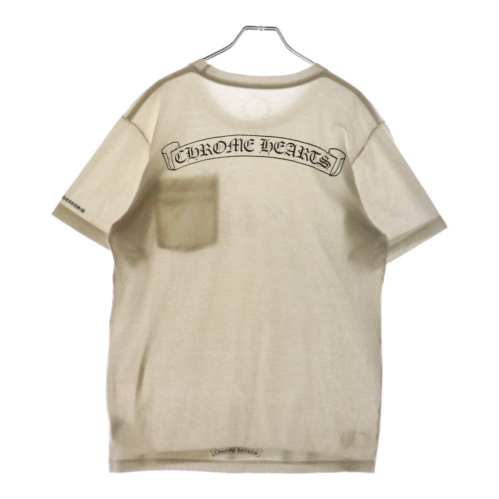 CHROME HEARTS(クロムハーツ) CH T-SHRT 1 バックスクロールラベルプリント 半袖Tシャツ カットソー ホワイト