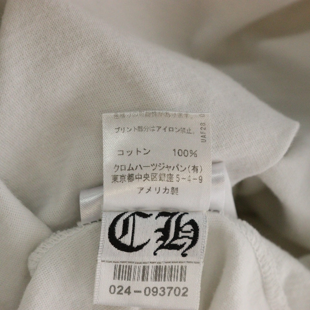 CHROME HEARTS(クロムハーツ) CH T-SHRT 1 バックスクロールラベルプリント 半袖Tシャツ カットソー ホワイト