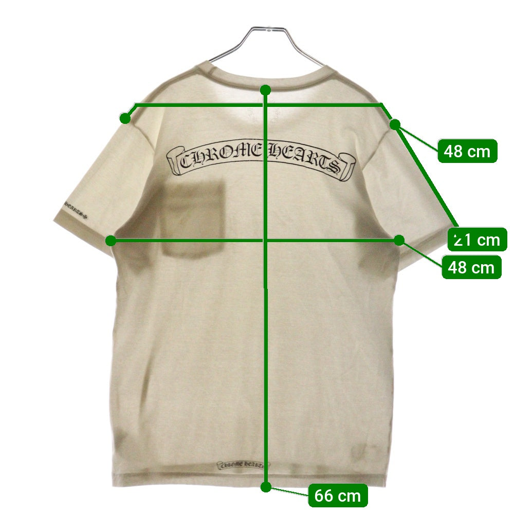 CHROME HEARTS(クロムハーツ) CH T-SHRT 1 バックスクロールラベルプリント 半袖Tシャツ カットソー ホワイト