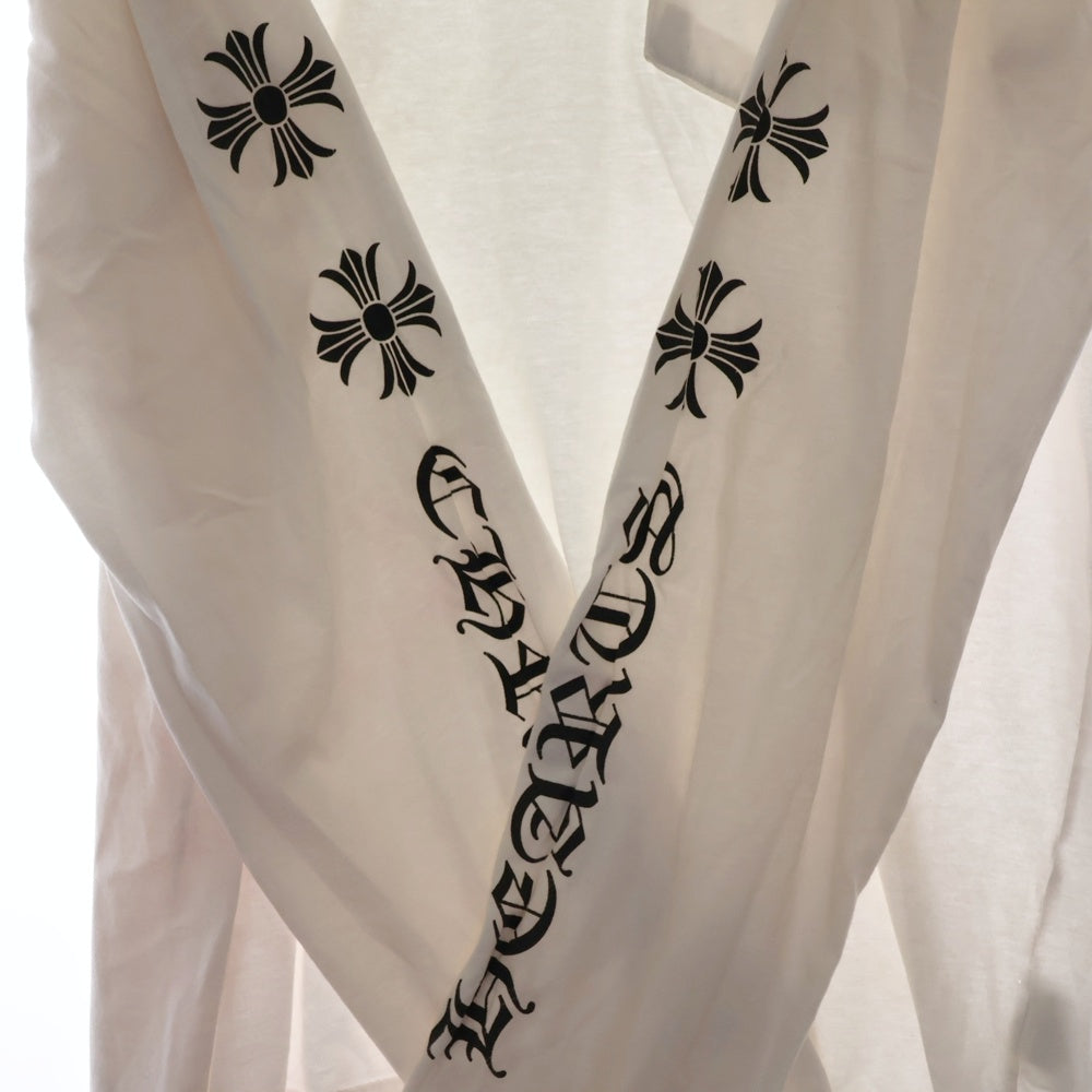 CHROME HEARTS(クロムハーツ) CH Plus Arm Logo L S Tee CHプラスアームロゴプリント 長袖Tシャツ ロングスリーブカットソー ホワイト