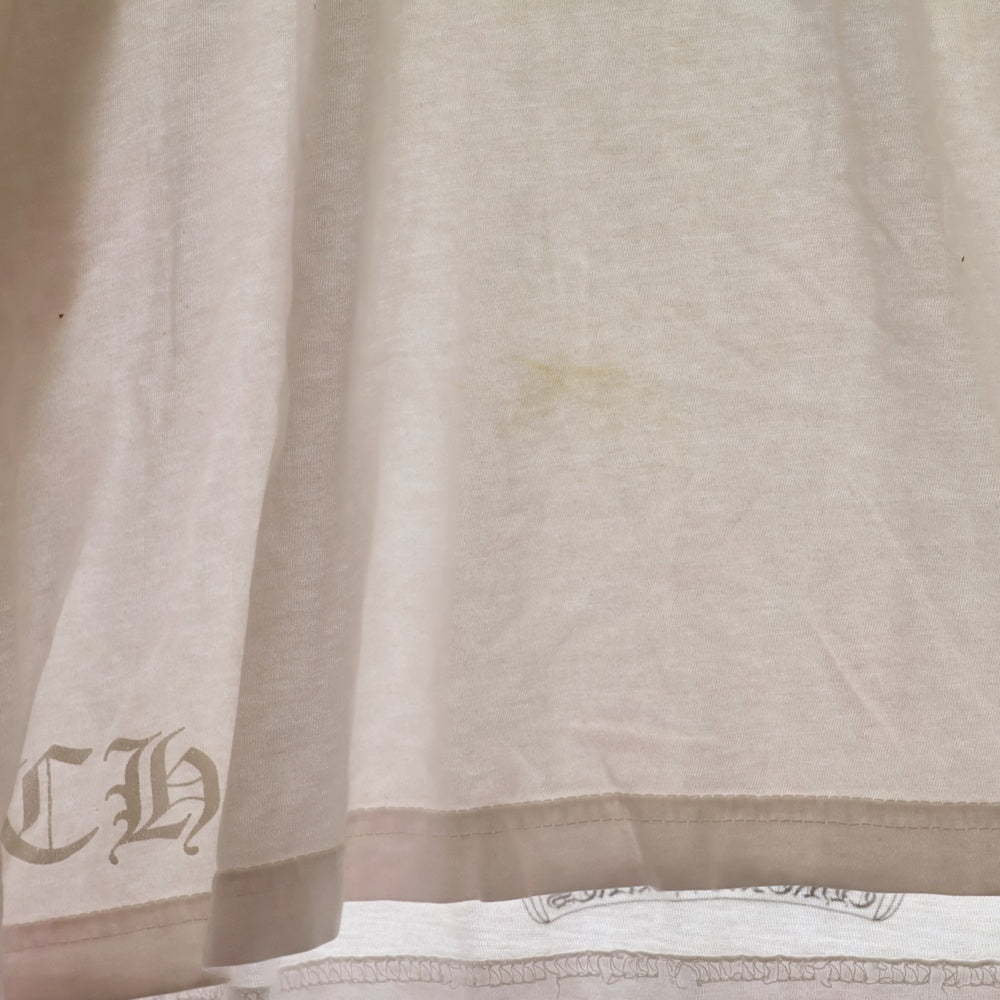 CHROME HEARTS(クロムハーツ) CH Plus Arm Logo L S Tee CHプラスアームロゴプリント 長袖Tシャツ ロングスリーブカットソー ホワイト