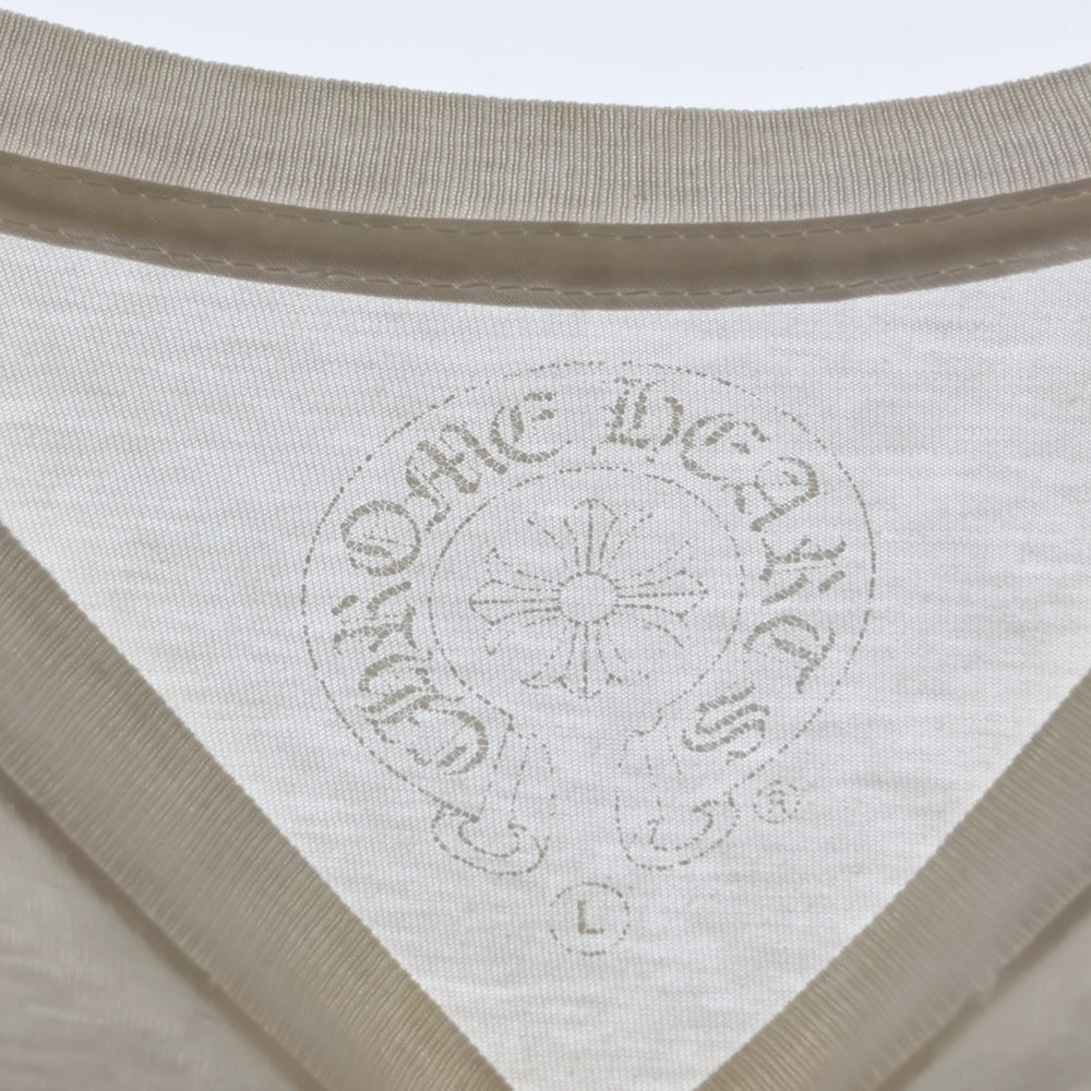 CHROME HEARTS(クロムハーツ) CH Plus Arm Logo L S Tee CHプラスアームロゴプリント 長袖Tシャツ ロングスリーブカットソー ホワイト