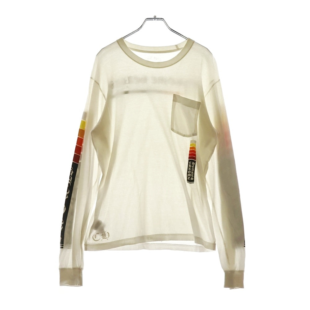 CHROME HEARTS(クロムハーツ) MADE IN HOLLYWOOD メイド イン ハリウッド アームロゴプリント 長袖Tシャツ ロングスリーブカットソー ホワイト