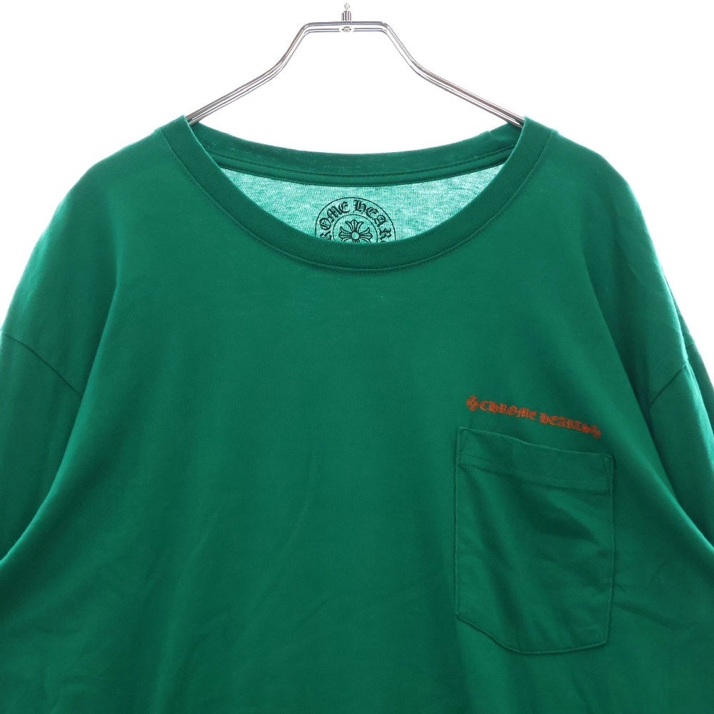 CHROME HEARTS(クロムハーツ) CH L S 1 バックホースシュープリント 長袖Tシャツ ロングスリーブカットソー グリーン