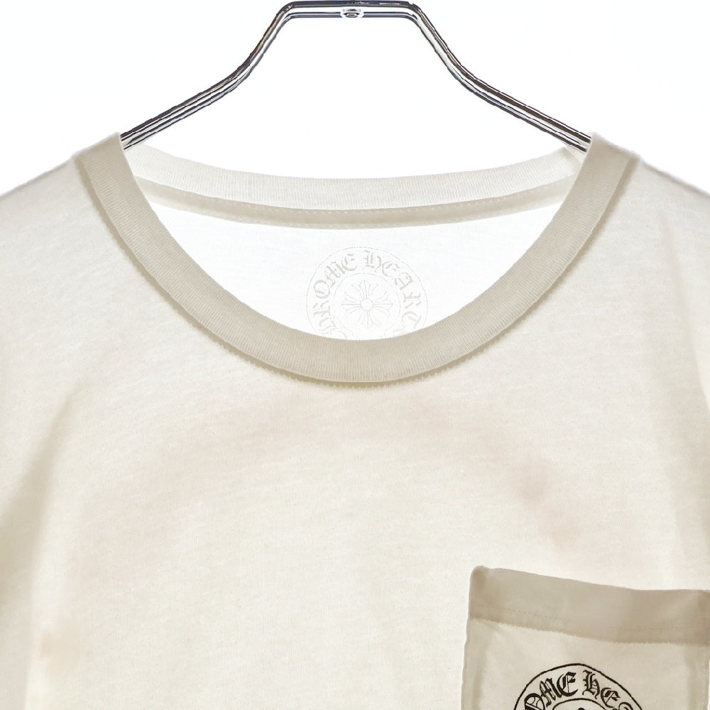 CHROME HEARTS(クロムハーツ) BACK GRAD CIRCLE LOGO L/S TEE バックグラデーション サークルロゴプリント 長袖Tシャツ ロングスリーブカットソー ホワイト