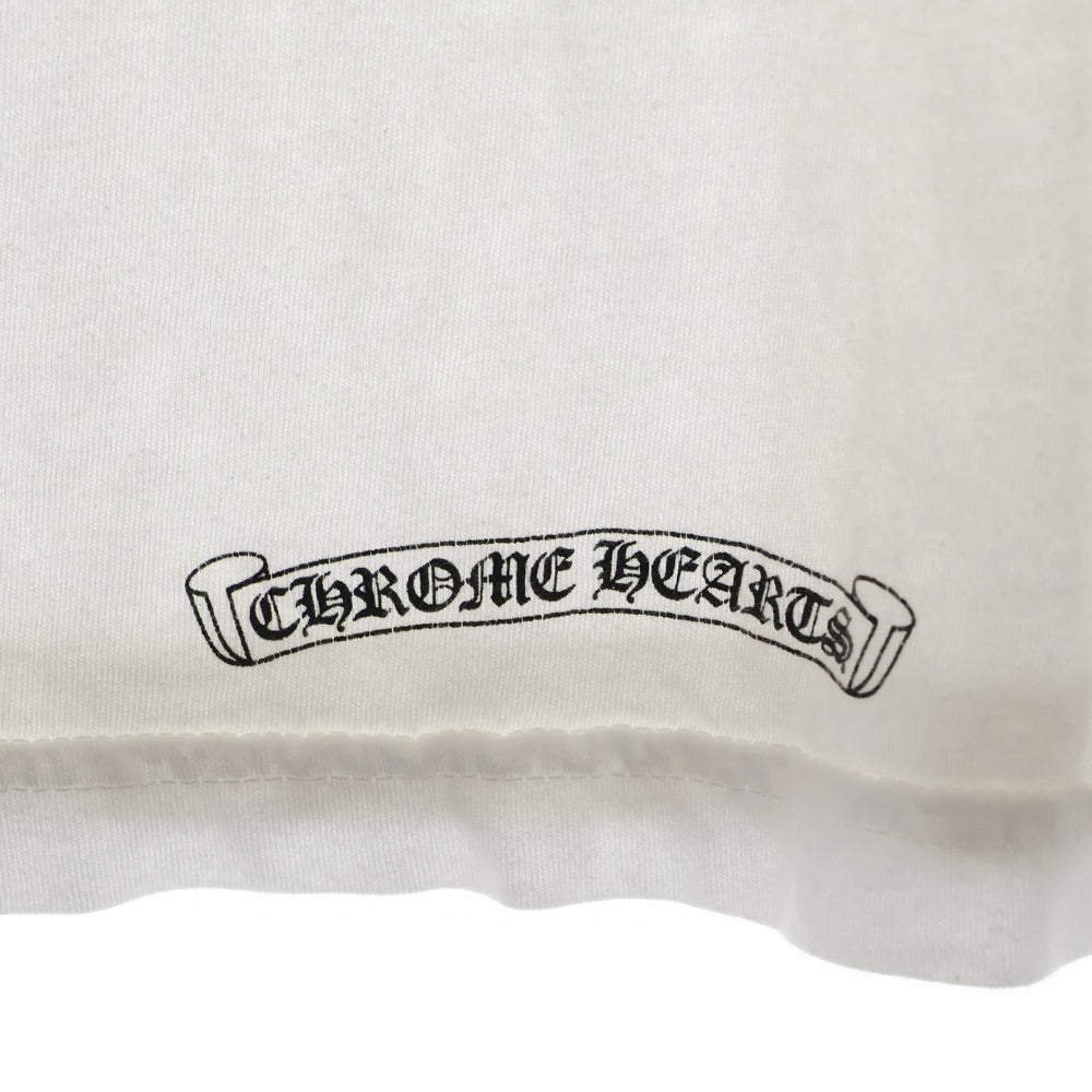 CHROME HEARTS(クロムハーツ) BACK GRAD CIRCLE LOGO L/S TEE バックグラデーション サークルロゴプリント 長袖Tシャツ ロングスリーブカットソー ホワイト