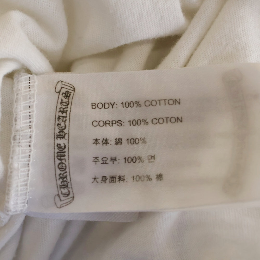 CHROME HEARTS(クロムハーツ) BACK GRAD CIRCLE LOGO L/S TEE バックグラデーション サークルロゴプリント 長袖Tシャツ ロングスリーブカットソー ホワイト