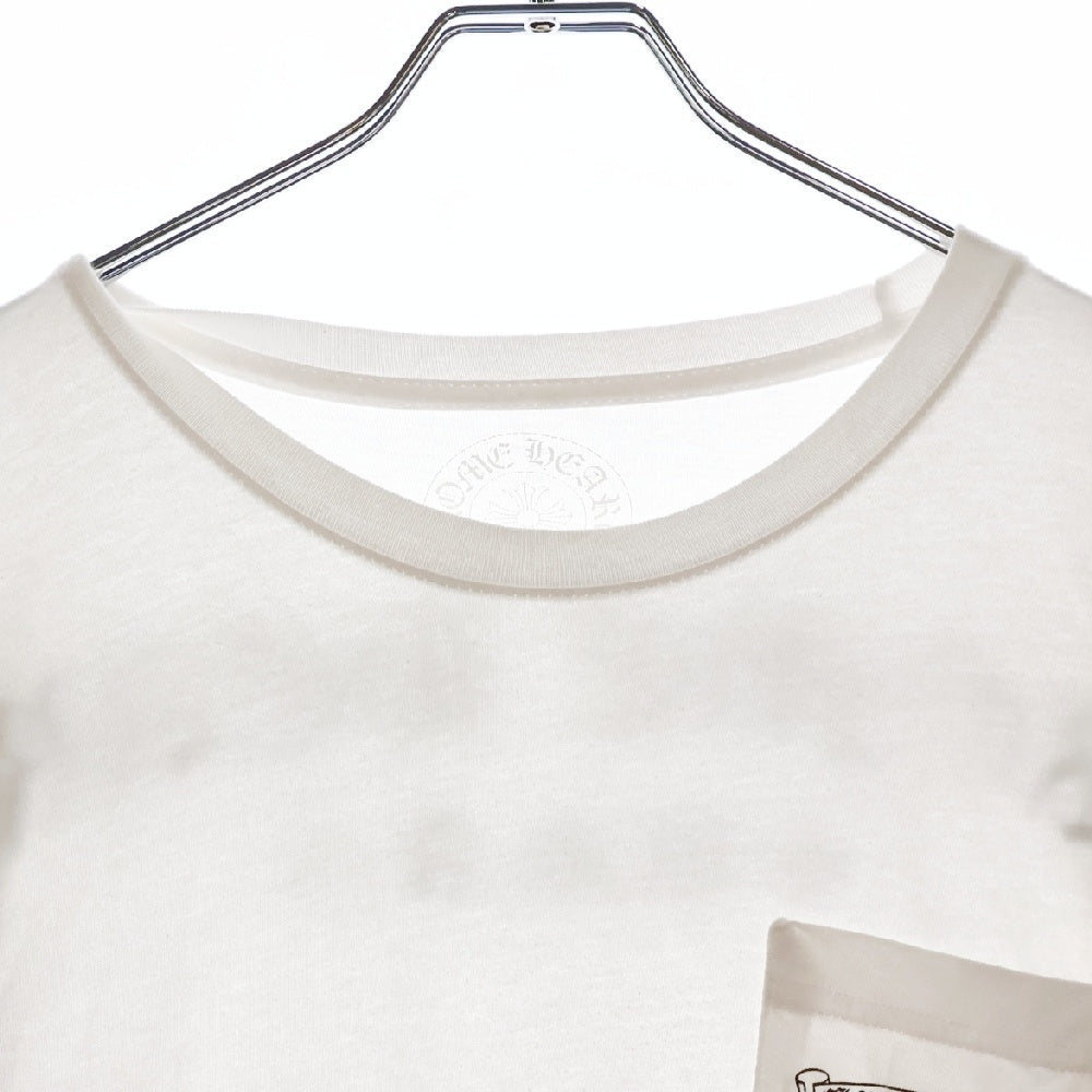 CHROME HEARTS(クロムハーツ) CH L S 1 バックアーチロゴプリント USA 長袖Tシャツ ロングスリーブカットソー ホワイト